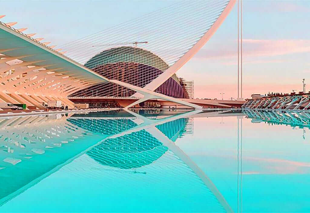 City of Arts and Sciences in Valencia in Spain