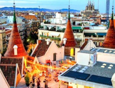 Rooftop party in Barcelona