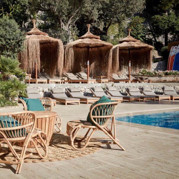Swimming pool in Bikini hotel in Mallorca
