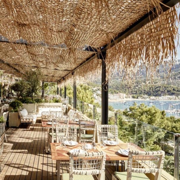 Terrace with a view in Bikini hotel in Mallorca