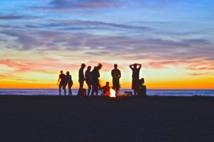 Soirée sur la plage à Ibiza