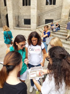 Treasure hunt in Barcelona during a company trip