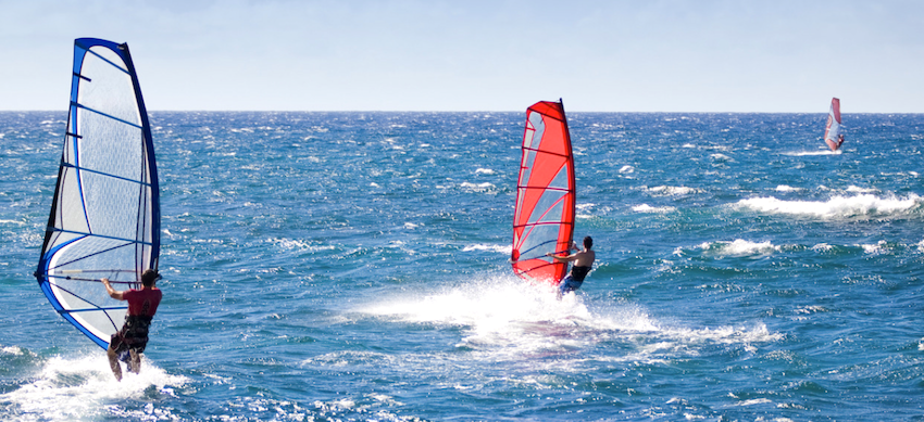 Planche à voile à Barcelone